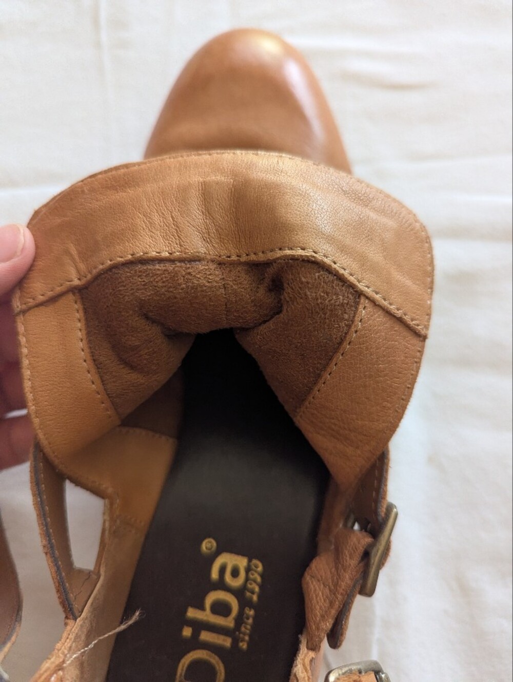 Diba Tan Leather Strap Ankle Boots, 8 - Picture 10 of 10